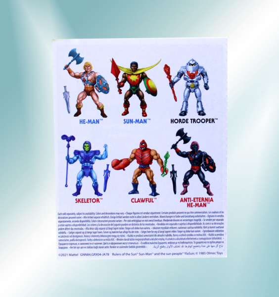 Masters of the Universe Mini-Comic (Figurenbeilage) "Rulers of the Sun: Sun-Man" von Mattel